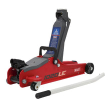 Load image into Gallery viewer, Sealey Trolley Jack 2 Tonne Low Entry Short Chassis & Accessories Bag Combo - Red