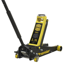 Load image into Gallery viewer, Sealey Trolley Jack 3 Tonne Low Profile Rocket Lift Yellow
