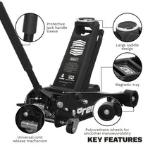 Load image into Gallery viewer, Sealey Trolley Jack 4 Tonne Low Profile Rocket Lift Black