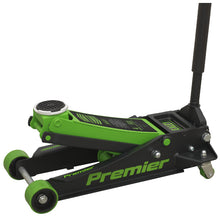 Load image into Gallery viewer, Sealey Trolley Jack 4 Tonne Low Profile Rocket Lift Green