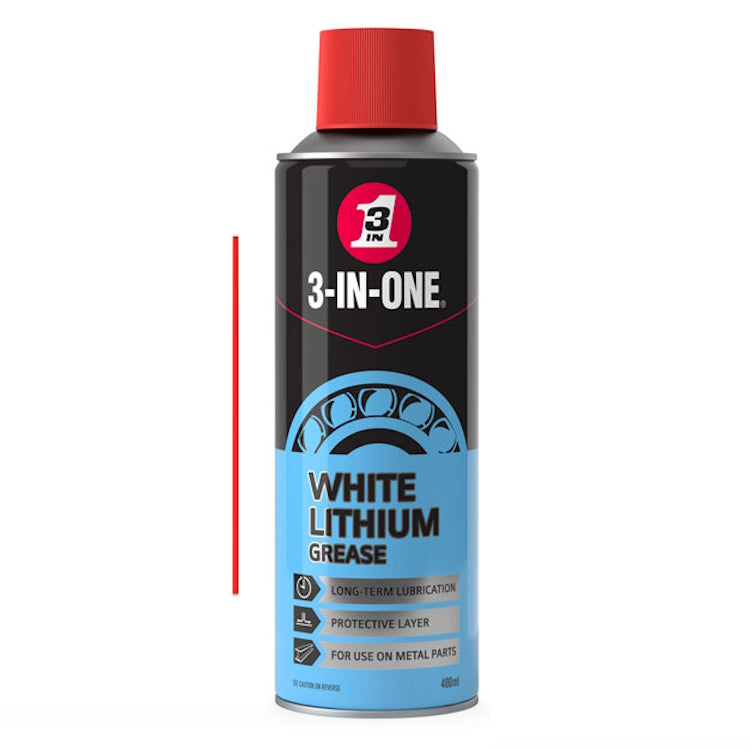 3-In-One White Lithium Grease Spray Aerosol Can 400ml