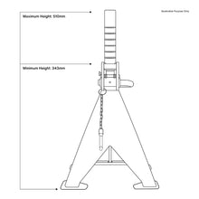 Load image into Gallery viewer, Sealey Axle Stands (Pair) 3 Tonne Capacity per Stand Auto Rise Ratchet