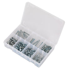 Load image into Gallery viewer, Sealey Setscrew, Nut & Washer Assortment 444pc High Tensile M5 Metric