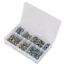 Load image into Gallery viewer, Sealey Setscrew, Nut & Washer Assortment 408pc High Tensile M6 Metric