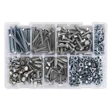 Load image into Gallery viewer, Sealey Setscrew, Nut & Washer Assortment 408pc High Tensile M6 Metric