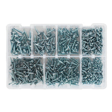 Load image into Gallery viewer, Sealey Self-Drilling Screw Assortment 500pc Pan Head Phillips Zinc