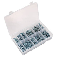 Load image into Gallery viewer, Sealey Self-Tapping Screw Assortment 600pc Countersunk Pozi Zinc