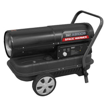 Load image into Gallery viewer, Sealey Space Warmer Paraffin/Kerosene/Diesel Heater 100,000Btu/hr, Wheels