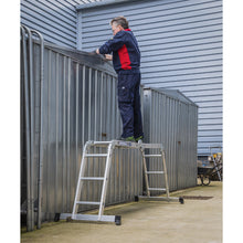 Load image into Gallery viewer, Sealey Aluminium Folding Platform Ladder 4-Way EN 131