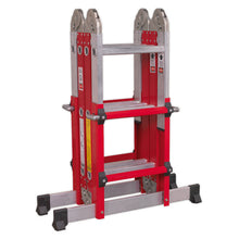 Load image into Gallery viewer, Sealey Aluminium Multipurpose Ladder EN 131 Adjustable Height