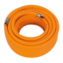 Load image into Gallery viewer, Sealey Air Hose 10mm x 15M, 1/4"BSP Unions Hybrid High-Visibility