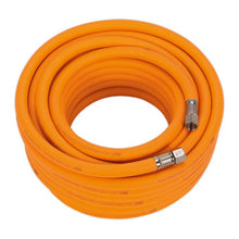 Load image into Gallery viewer, Sealey Air Hose 8mm x 15M, 1/4"BSP Unions Hybrid High-Visibility