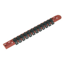 Load image into Gallery viewer, Sealey Socket Retaining Rail, 12 Clips 1/4" Drive (Premier)