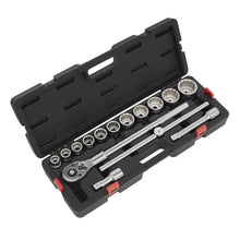 Load image into Gallery viewer, Sealey Socket Set 15pc 3/4" Drive 12pt WallDrive Metric (Premier)