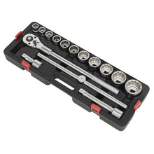 Load image into Gallery viewer, Sealey Socket Set 15pc 3/4" Drive 12pt WallDrive Metric (Premier)