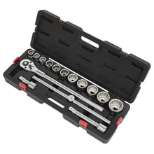 Load image into Gallery viewer, Sealey Socket Set 15pc 3/4" Drive 12pt WallDrive Metric (Premier)
