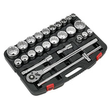 Load image into Gallery viewer, Sealey Socket Set 26pc 3/4" Drive 12pt WallDrive Hardened/Tempered (Premier)