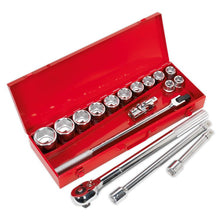 Load image into Gallery viewer, Sealey Socket Set 17pc 3/4" Drive WallDrive Metric (Premier)