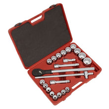 Load image into Gallery viewer, Sealey Socket Set 22pc 3/4" Drive 12pt WallDrive Metric (Premier)
