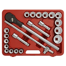 Load image into Gallery viewer, Sealey Socket Set 22pc 3/4" Drive 12pt WallDrive Metric (Premier)