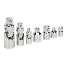 Load image into Gallery viewer, Sealey Universal Joint & Socket Adaptor Set 7pc 1/4", 3/8" & 1/2" Sq Drive (Premier)
