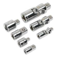 Load image into Gallery viewer, Sealey Universal Joint & Socket Adaptor Set 7pc 1/4", 3/8" & 1/2" Sq Drive (Premier)