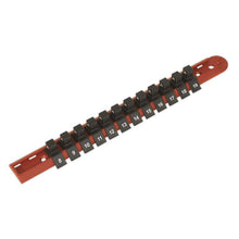 Load image into Gallery viewer, Sealey Socket Retaining Rail, 12 Clips 3/8" Drive (Premier)