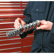 Load image into Gallery viewer, Sealey Socket Retaining Rail, 12 Clips 3/8" Drive (Premier)