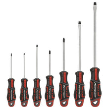 Load image into Gallery viewer, Sealey Screwdriver Set 7pc GripMAX - Slotted/Phillips - Red (Premier)