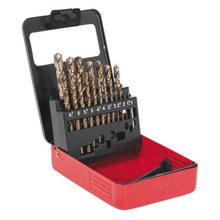 Load image into Gallery viewer, Sealey HSS Cobalt Split Point Fully Ground Drill Bit Set 19pc Metric