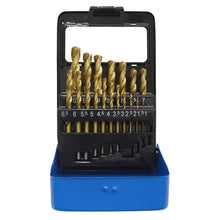 Load image into Gallery viewer, Sealey HSS Fully Ground Drill Bit Set 19pc DIN 338 Metric