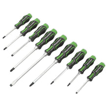 Load image into Gallery viewer, Sealey Hammer-Thru Screwdriver Set - Hi-Vis Green 9pc (Premier)