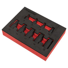 Load image into Gallery viewer, Sealey Low Profile Impact Hex Socket Bit Set 1/4" & 3/8" Sq Drive 9pc - Metric (Premier)