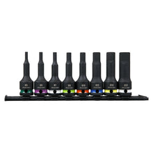 Load image into Gallery viewer, Sealey Hex Impact Socket Bit Set 8pc 1/2" Drive (Premier)