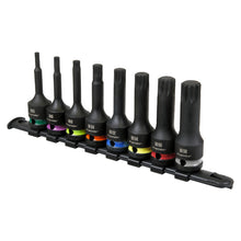 Load image into Gallery viewer, Sealey Spline Impact Socket Bit Set 8pc 1/2" Drive (Premier)