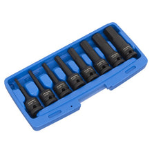Load image into Gallery viewer, Sealey Impact Hex Socket Bit Set 8pc 1/2" Drive (Premier)