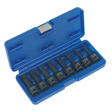 Load image into Gallery viewer, Sealey Impact Spline Socket Bit Set 8pc 1/2" Drive (Premier)