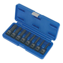 Load image into Gallery viewer, Sealey Impact Spline Socket Bit Set 8pc 1/2" Drive (Premier)
