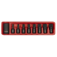 Load image into Gallery viewer, Sealey Impact Spline Bit & Holder Set 9pc 1/2" Drive (Premier)