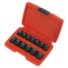 Load image into Gallery viewer, Sealey Impact Socket Set 13pc 1/2" Drive Low Profile Metric (Premier)