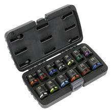 Load image into Gallery viewer, Sealey Impact Socket Set 13pc 1/2" Drive Metric Colour-Coded (Premier)