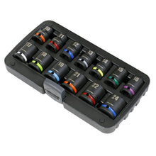 Load image into Gallery viewer, Sealey Impact Socket Set 13pc 1/2" Drive Metric Colour-Coded (Premier)