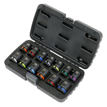 Load image into Gallery viewer, Sealey Impact Socket Set 13pc 1/2" Drive Metric Colour-Coded (Premier)