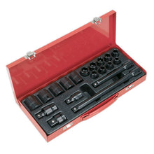 Load image into Gallery viewer, Sealey Impact Socket Set 19pc 1/2" Drive Metric (Premier)