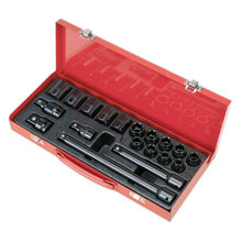 Load image into Gallery viewer, Sealey Impact Socket Set 19pc 1/2" Drive Metric (Premier)