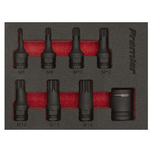 Load image into Gallery viewer, Sealey Impact Spline Socket Bit Set 8pc 3/8" Drive (Premier)