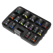 Load image into Gallery viewer, Sealey Impact Socket Set 16pc 1/2" Drive Metric Colour-Coded (Premier)