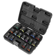 Load image into Gallery viewer, Sealey Impact Socket Set 16pc 1/2" Drive Metric Colour-Coded (Premier)