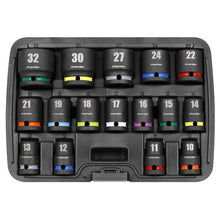 Load image into Gallery viewer, Sealey Impact Socket Set 16pc 1/2" Drive Metric Colour-Coded (Premier)