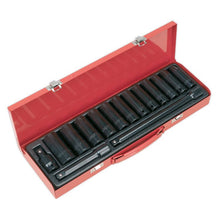 Load image into Gallery viewer, Sealey Impact Socket Set 15pc 1/2" Drive Deep Metric (Premier)